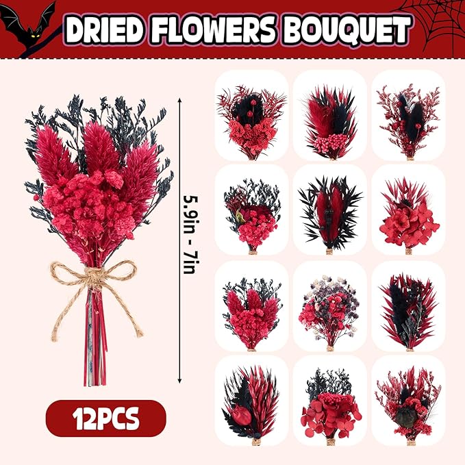 12/24 PCS Charming Dried Flowers Bouquet - Image 2