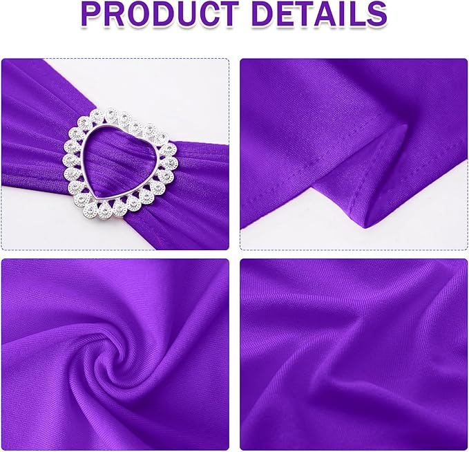 Howhic Pack of 30 Spandex Chair Sashes Bows Stretch Chair Cover Band - Image 3