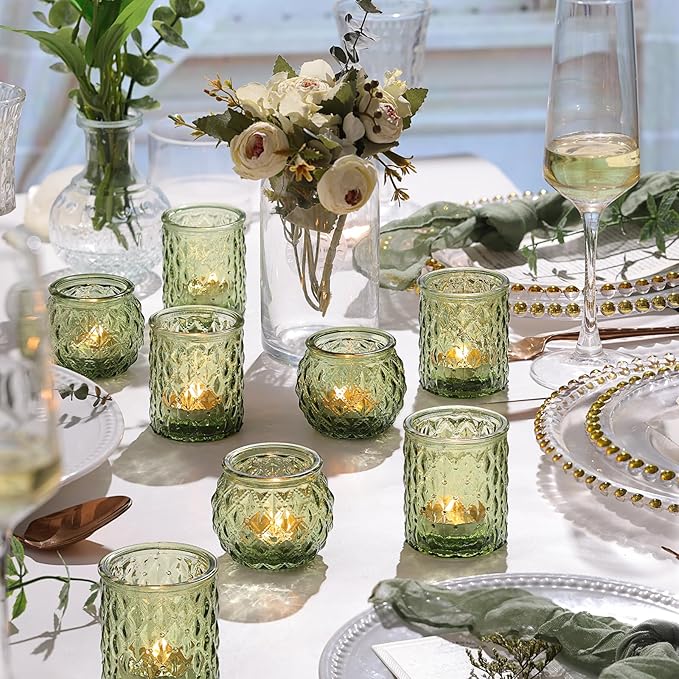 36pcs Assorted Green Votive Candle Holders, Tea Lights Candle Holder - Image 3