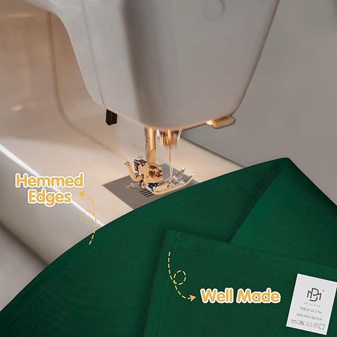 BRILLMAX 8 Pack Hunter Green Tablecloths - Image 4