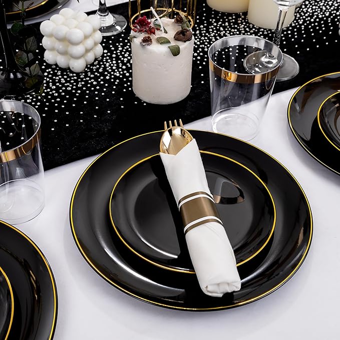 KIRE 350 PCS Plastic Dinnerware Set - Image 4