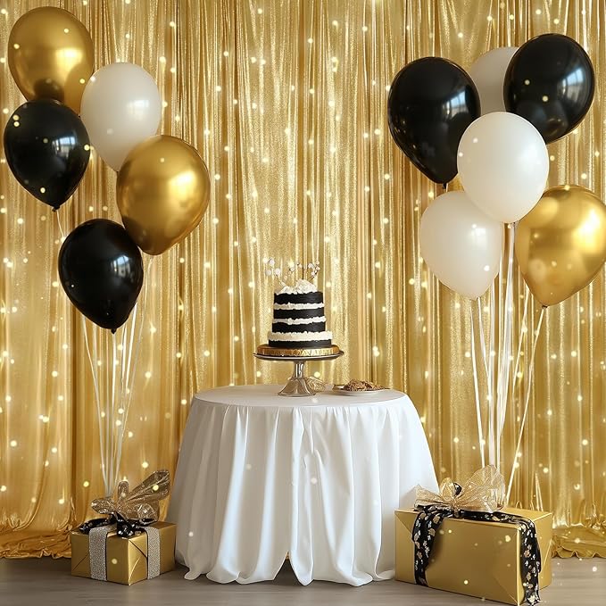 20ftx12ft Gold Sequin Backdrop Curtain Panels - Image 7