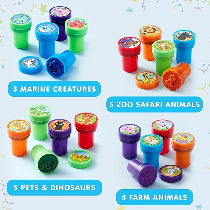 JOYIN 50 Pcs Assorted Stamps for Kids - Image 2