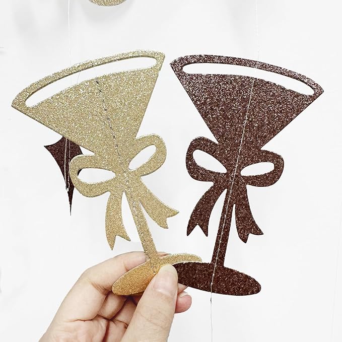 Champagne Gold Brown 40th Birthday Decorations Espresso Martini Garland - Image 4