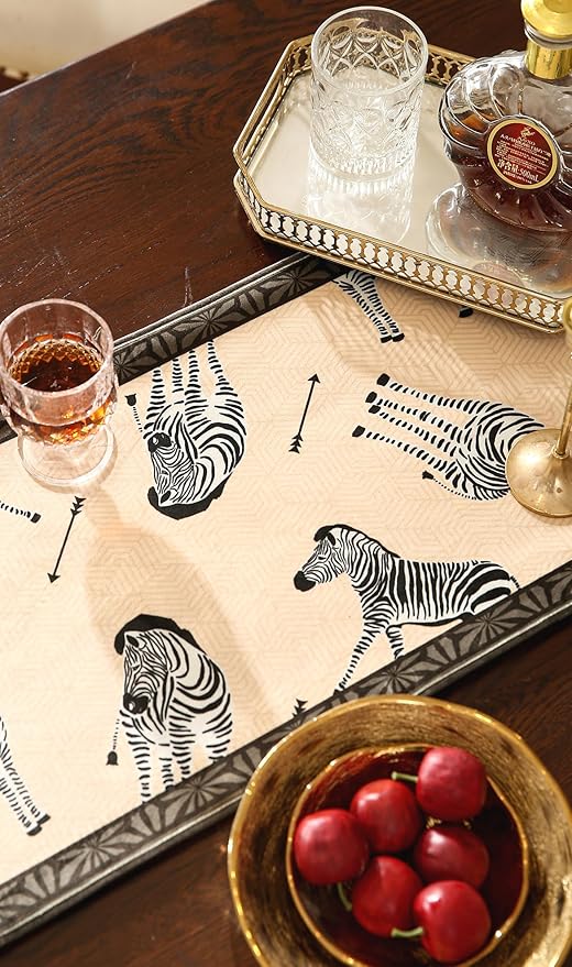 patdrea Designer Elegant Wild Animals Velvet Table Runner, Decoration - Image 4