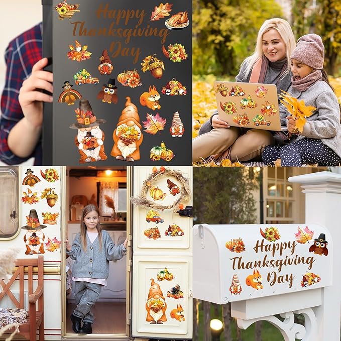 25 Pieces Thanksgiving Harvest Decoration Magnets - Image 7