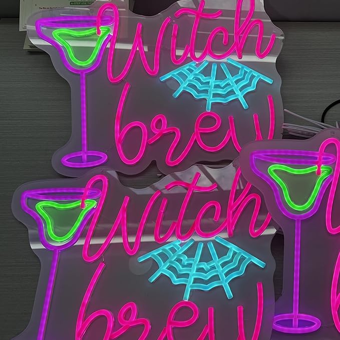 Witch Brew Neon Sign, Witches LED Light, Halloween Neon Sign, Gothic Decor Sign - Image 7