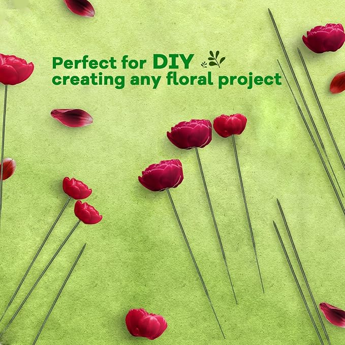 Anjmd 200 Pieces Floral Stem Wire, Artificial Flower Rod - Image 5
