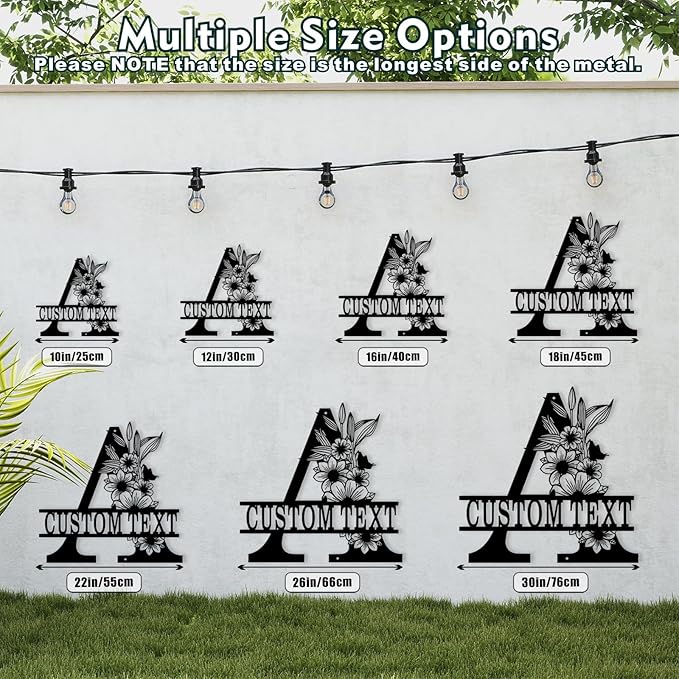 Custom Metal Name Sign, Personalized Family Last Name Signs - Image 7