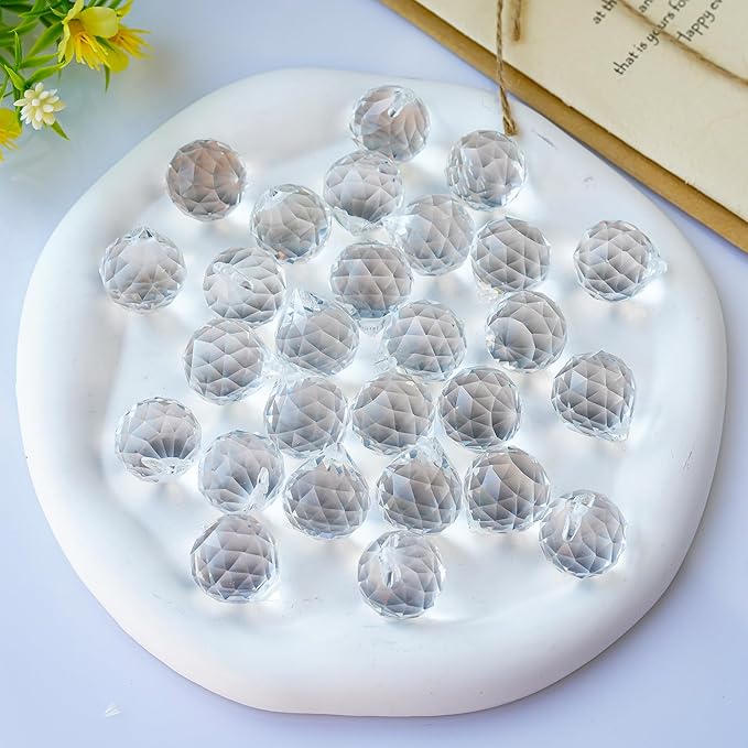24pcs Clear Crystal Decorative Ball Prism Suncatchers - Image 9
