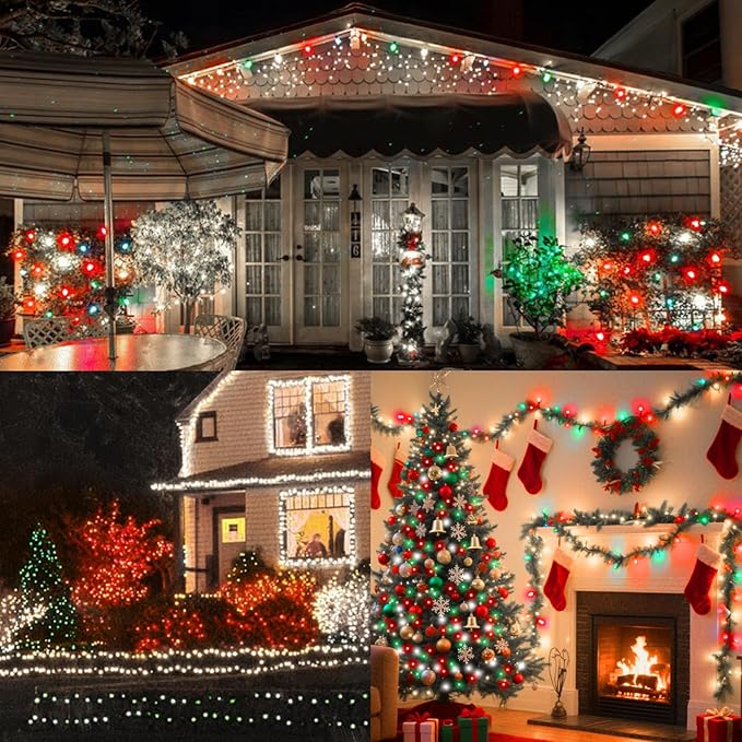 LAMPHOME 33ft Christmas Decorative Mini Lights, 100 LED Transparent Wire Fairy - Image 5