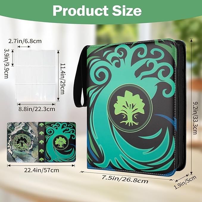 9 Pocket Card Binder for MTG/YGO/PTCG/Game Cards, Holds 900 Cards, Premium Card - Image 3