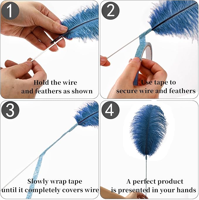 Holmgren Turquoise Ostrich Feathers Bulk - Image 3