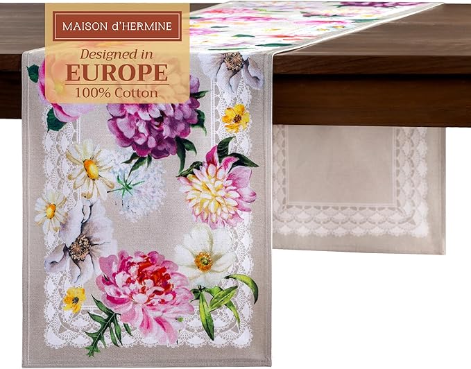 Maison d' Hermine Table Runner 100% Cotton Double Layer Table Runners 72 inches by MaisondHermine
