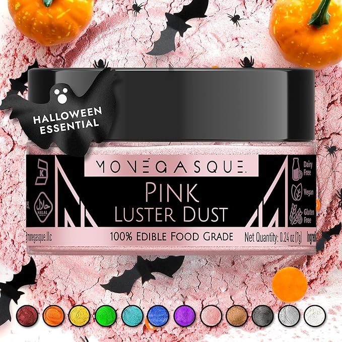 MONÉGASQUE Pink Edible Glitter for Drinks 7g – Edible Glitter for Cakes & by MON%C3%89GASQUE