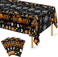 QZYL 4 Pack Halloween Tablecloth, Pumpkin Design Disposable Tablecover Plastic by QZYL