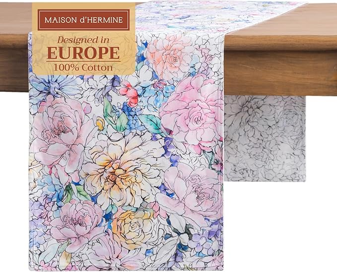 Maison d' Hermine Table Runner 100% Cotton Double Layer Table Runners 72 inches by MaisondHermine