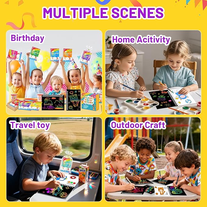 Party Favors for Kids: 24 Pack Scratch Art Notebooks - Image 7