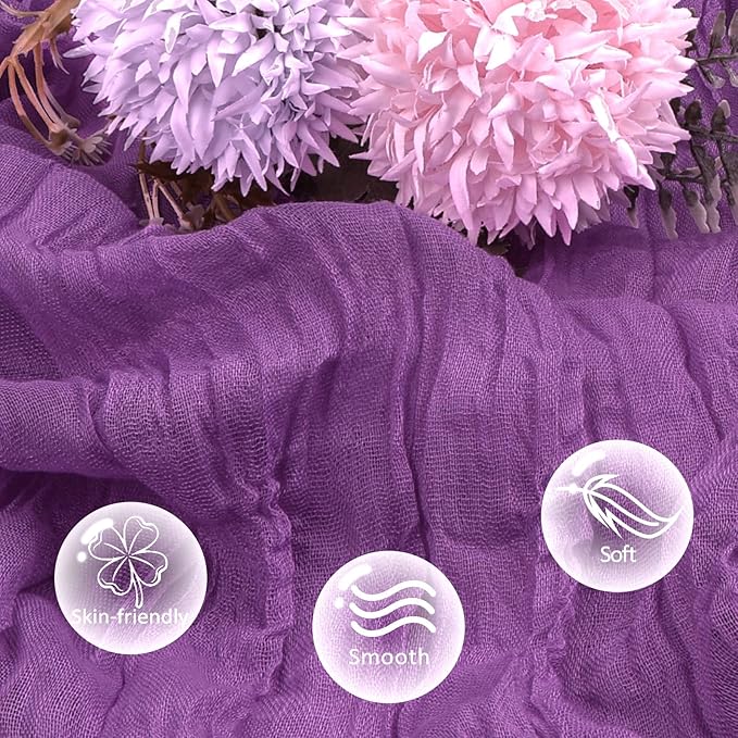 12 Pack Purple Cheesecloth Table Runner 10ft Boho Gauze Fabric Cheese Cloth - Image 4