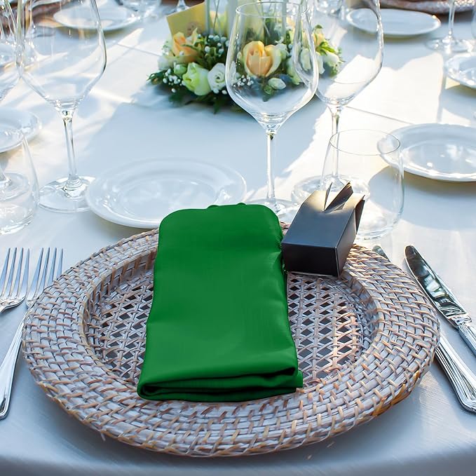 ANECO 12 Pieces Satin Napkins Soft Dinner Napkins Square Table Napkins 17 x 17 - Image 7