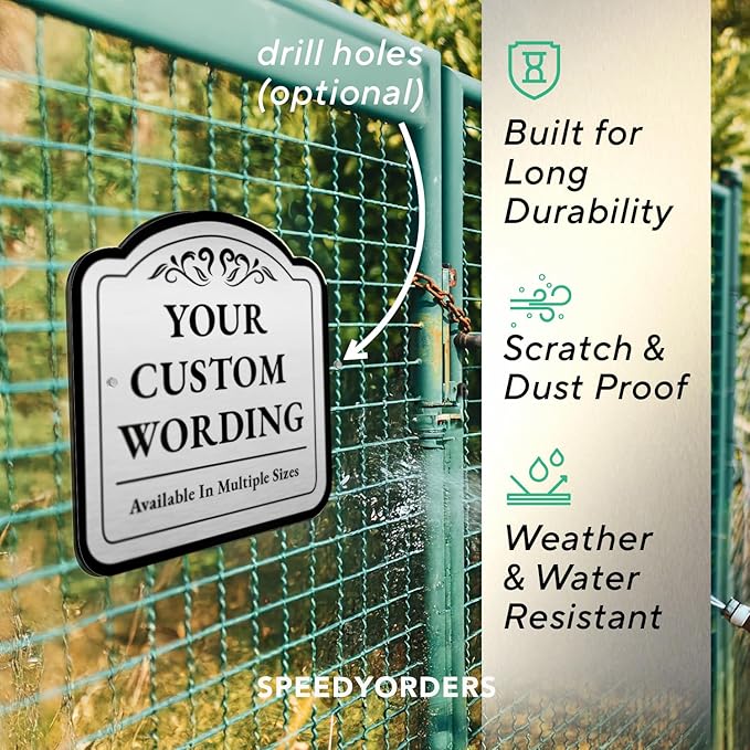 Custom Decorative Outdoor Metal Signs, Personalized Aluminum, Waterproof Made - Image 6