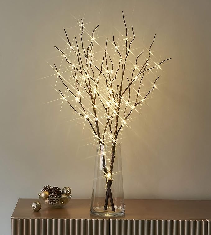LITBLOOM Lighted Brown Willow Branches 32IN 100 LED by LITBLOOM