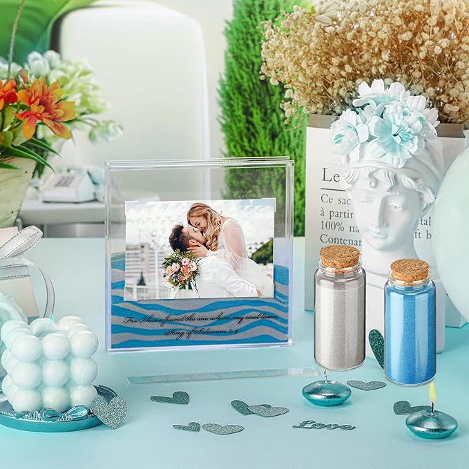 Sand Ceremony Kit for Wedding Includes Clear Acrylic Unity Sand Ceremony Photo - Image 4