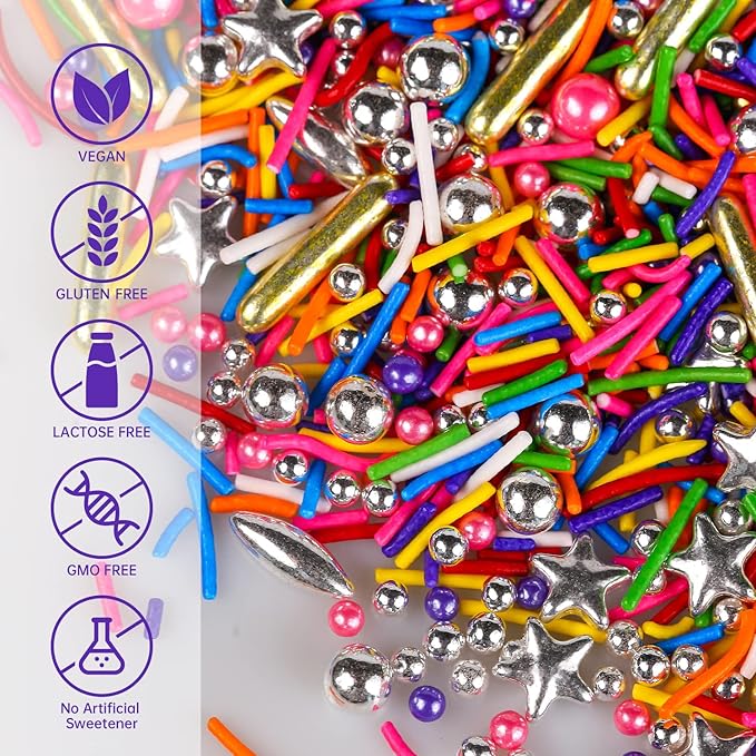 Rainbow Sprinkles for Cake Decorating - Image 4