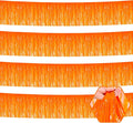 4 Pack 10 Feet Macaron Orange Foil Fringe Garland Metallic Tinsel Streamers by Ferwzsr