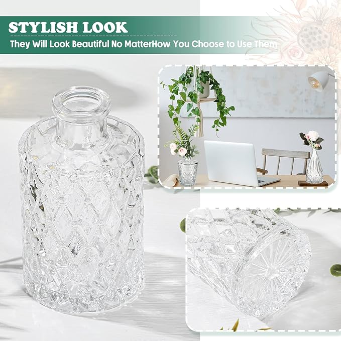 20 Pcs Glass Bud Vase Set Small Vintage Flower Vase in Bulk - Image 5