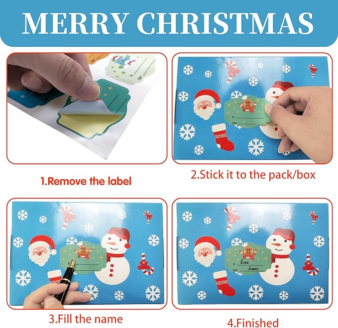Christmas Gift Tags Self Adhesive Stickers - Image 4