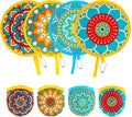 4pcs Mandala Round Foldable Hand Fan Japanese Foldable Fan Style Handheld by JYSILIYH