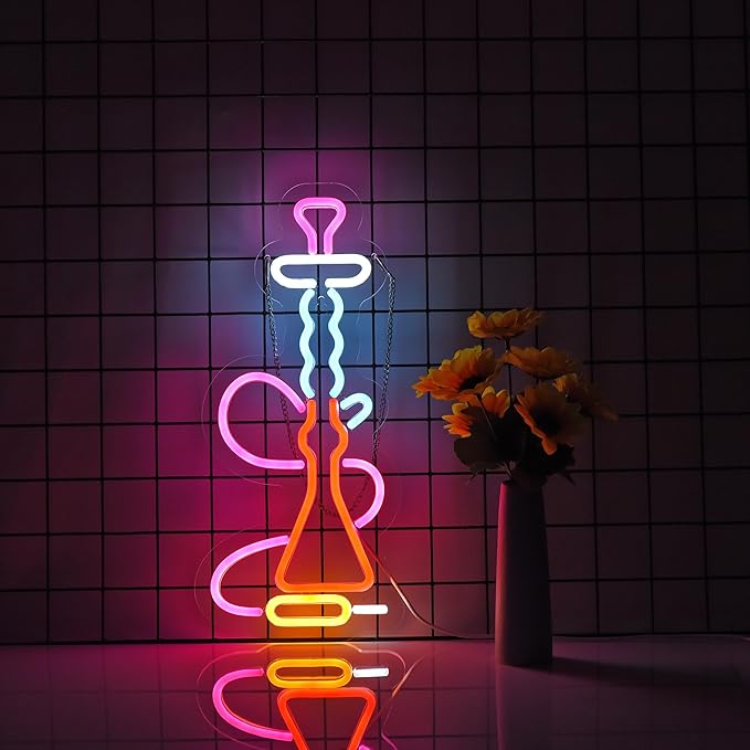 Hookah Neon Sign for Wall Décor by Roouneon