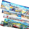 Train Scenery Washi Tape Set – 6 Rolls Travel & Nature Inspired by Auriicleaf
