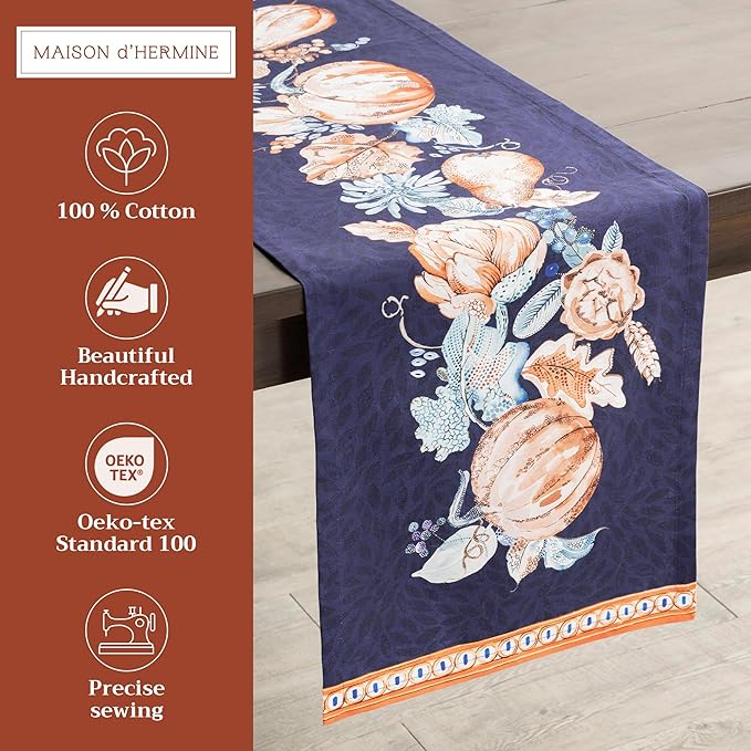 Maison d' Hermine Table Runner 100% Cotton Single Layer Table Runners 72 inches - Image 2