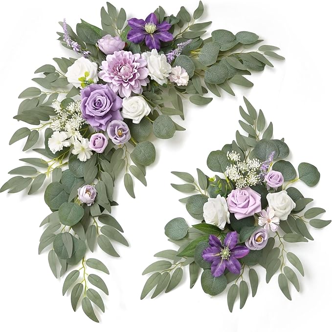 Muhanjia Wedding Sign Faux Flower Swag by Muhanjia