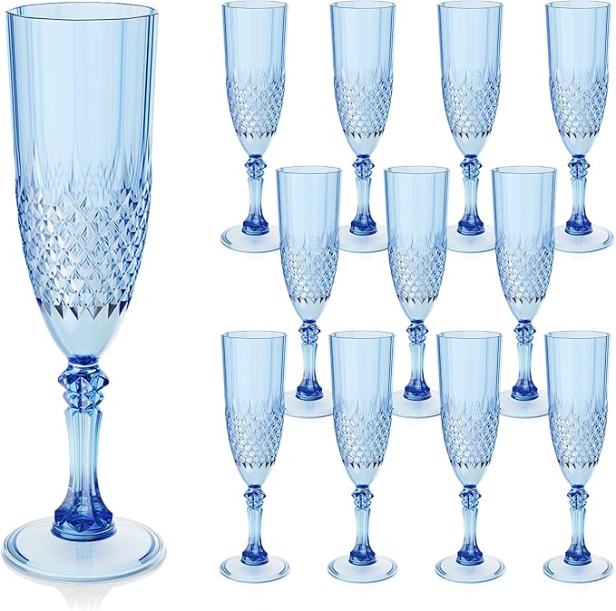Plastic Champagne Flutes, for Weddings Bachelor Parties Toasting and Events by LEYIQUCHAMPAGNEWINEGLASSES