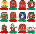 12Pcs Christmas Ugly Sweater Party Decorations Ugly Sweaters Honeycomb by Unknown