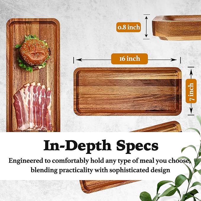 Versatile Acacia Wood Serving Trays - Image 7