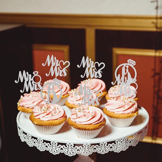 Sotpot 24PCS Miss to Mrs Cupcake Toppers - Image 3