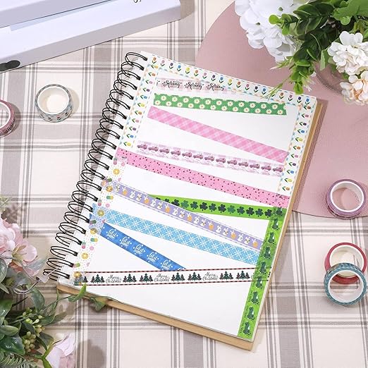 TaoBary 33 Rolls Holiday Plaid Washi Tape, 15 mm Seasonal Washi Tape Set - Image 4