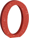 TONIFUL 8 Inch Red Glitter Letter O Table Centerpiece A-Z Red Birthday Party by TONIFUL