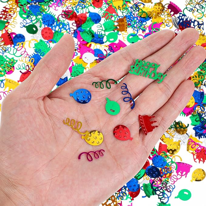3000PCS Happy Birthday Confetti, Colorful Table Confetti, Metallic Foil - Image 5