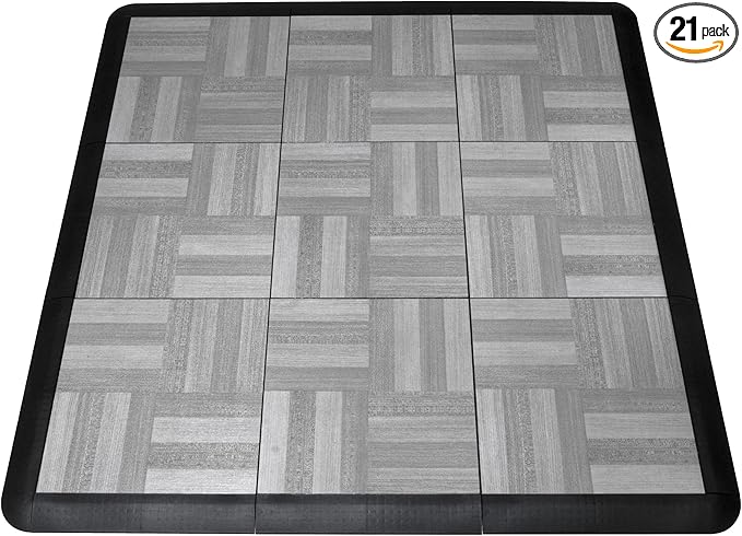 Big Floors SnapFloors 3X3RESGRAYOAKFLOOR Interlocking Lightweight Plastic by BigFloors