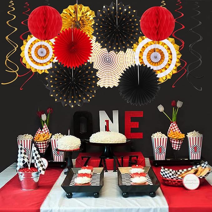 Red Black-Gold Casino Theme Party-Decorations - Image 4