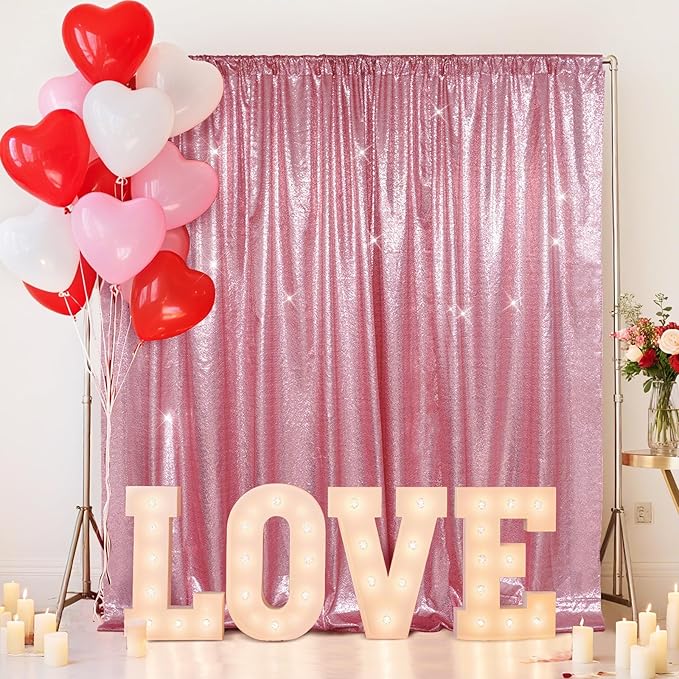 SquarePie Sequin Backdrop Less Transparent Background Sparkly Curtain - Image 5