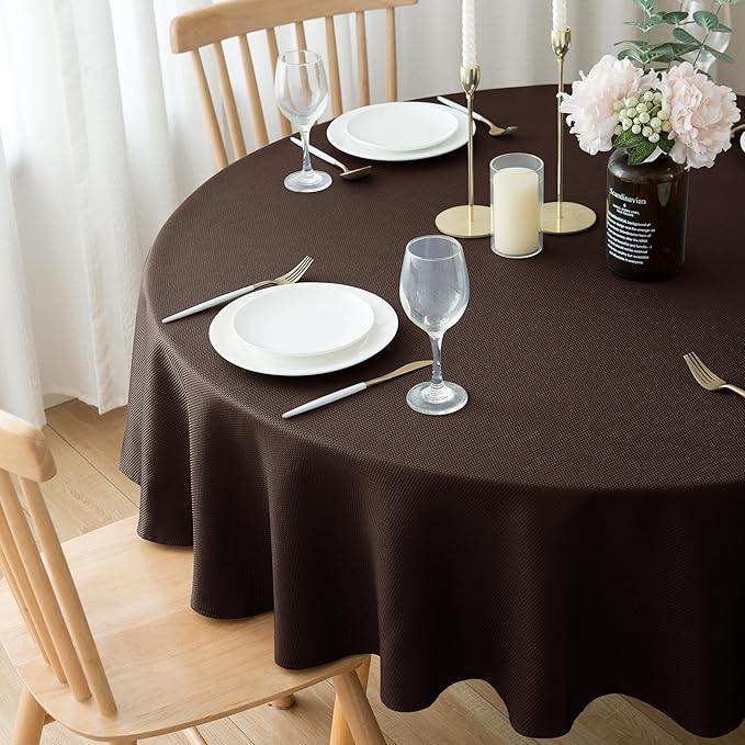Biscaynebay Textured Fabric Tablecloths Round 60", Wedding & Parties etc. - Image 7