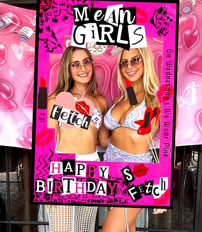 LaVenty Mean Girls Birthday Party Photo Booth Props Frame Mean Girls Party - Image 5