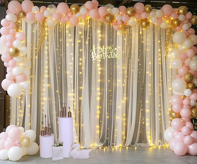 Champagne Tulle Photo Backdrop Curtain - Image 4