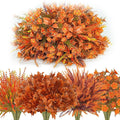 40 Pcs Artificial Fall Flowers Outdoor Faux Fall Plants UV Resistant Fall by Tepaler